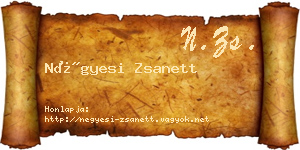 Négyesi Zsanett névjegykártya